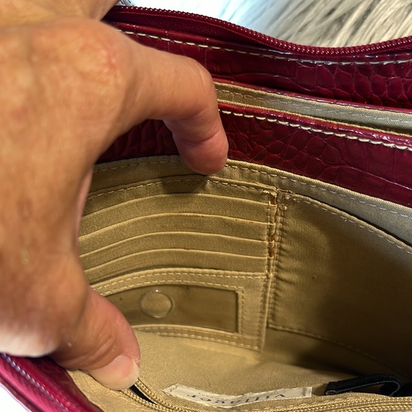 Y2K Villager Liz Claiborne Red Alligator Croc Mock Purse - Picture 13 of 16